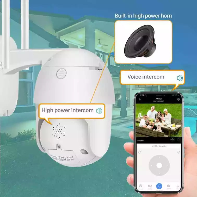 WIFI Περιστρεφόμενη ασύρματη κάμερα θόλου 5MPX HD