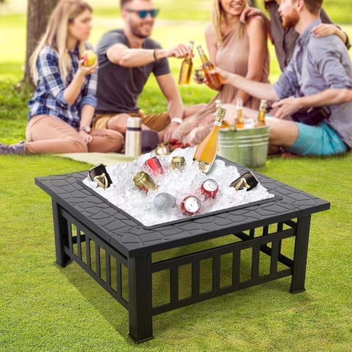 Νέο τραπέζι 3 σε 1 'Fire Pit' - BBQ, τζάκι, παγοθήκη.